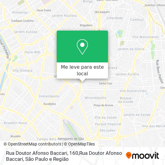 Rua Doutor Afonso Baccari, 160,Rua Doutor Afonso Baccari mapa