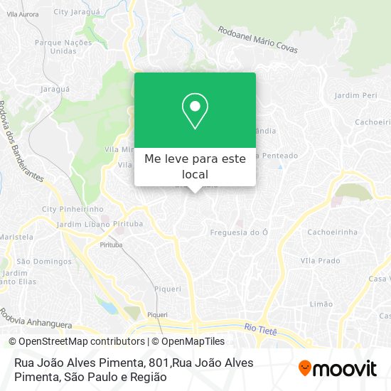 Rua João Alves Pimenta, 801,Rua João Alves Pimenta mapa