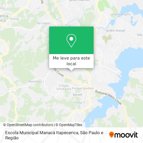 Escola Municipal Manacá Itapecerica mapa