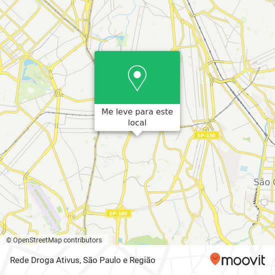 Rede Droga Ativus, Rua Vigário Albernaz, 454 Cursino São Paulo-SP 04134-020 mapa