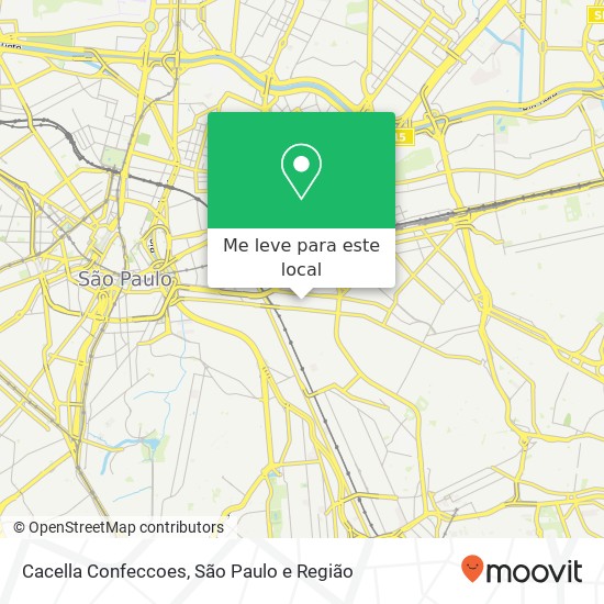 Cacella Confeccoes, Rua Javari, 35 Móoca São Paulo-SP 03112-100 mapa