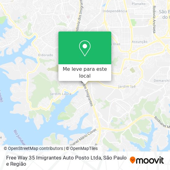 Free Way 35 Imigrantes Auto Posto Ltda mapa