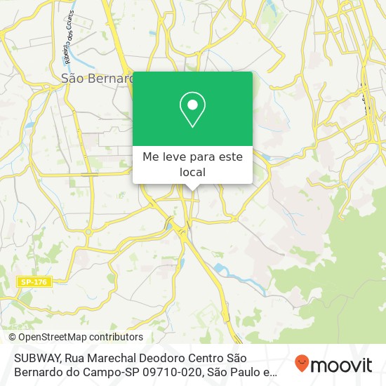 SUBWAY, Rua Marechal Deodoro Centro São Bernardo do Campo-SP 09710-020 mapa