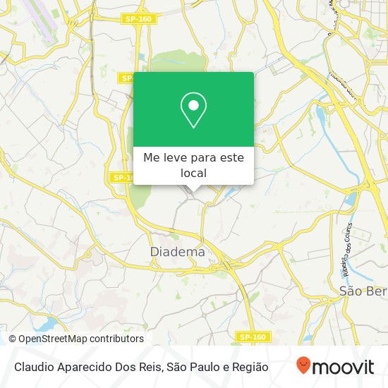 Claudio Aparecido Dos Reis, Rua Dolores Garcia Merino, 143 Taboão Diadema-SP 09932-330 mapa