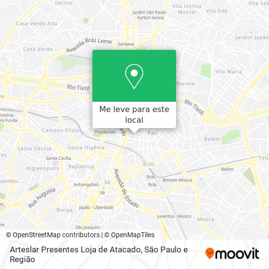 Arteslar Presentes Loja de Atacado mapa