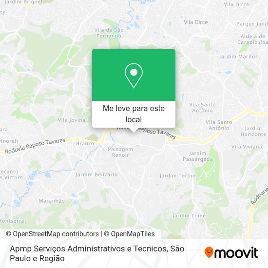 Como chegar até Apmp Serviços Administrativos e Tecnicos em Cotia de ...