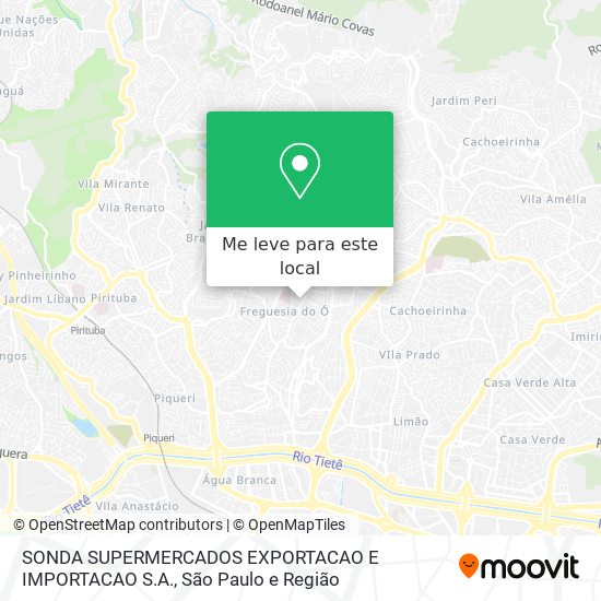 SONDA SUPERMERCADOS EXPORTACAO E IMPORTACAO S.A. mapa