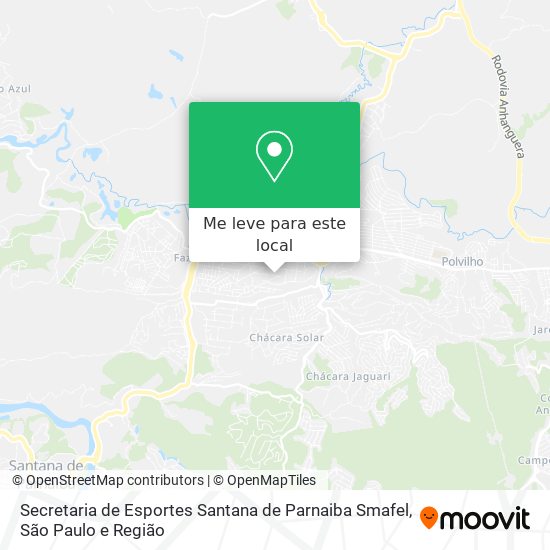 Secretaria de Esportes Santana de Parnaiba Smafel mapa