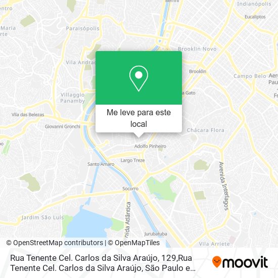 Rua Tenente Cel. Carlos da Silva Araújo, 129,Rua Tenente Cel. Carlos da Silva Araújo mapa