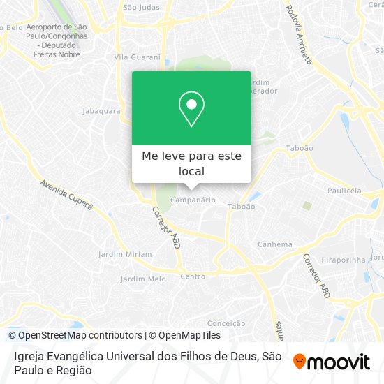 Igreja Evangélica Universal dos Filhos de Deus mapa