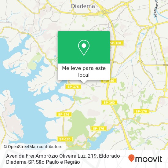 Avenida Frei Ambrózio Oliveira Luz, 219, Eldorado Diadema-SP mapa