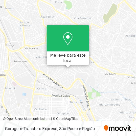 Garagem-Transfers Express mapa