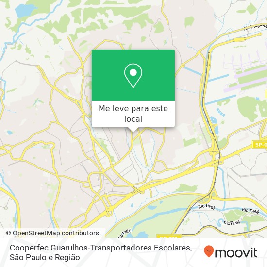 Cooperfec Guarulhos-Transportadores Escolares mapa