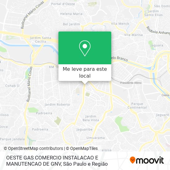OESTE GAS COMERCIO INSTALACAO E MANUTENCAO DE GNV mapa