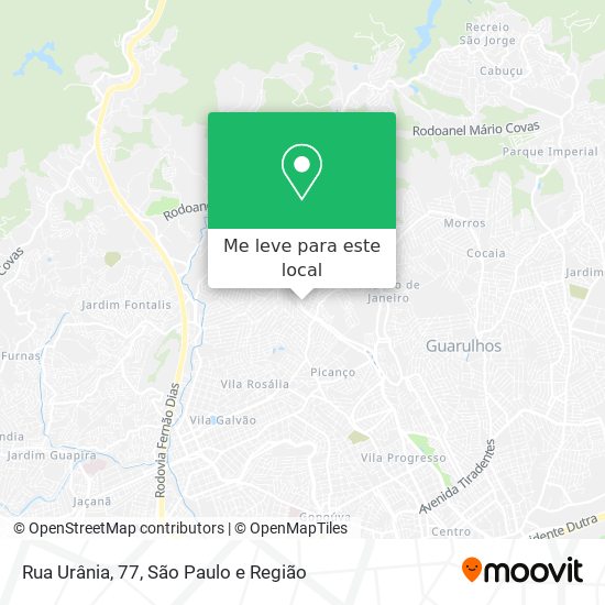 Rua Urânia, 77 mapa