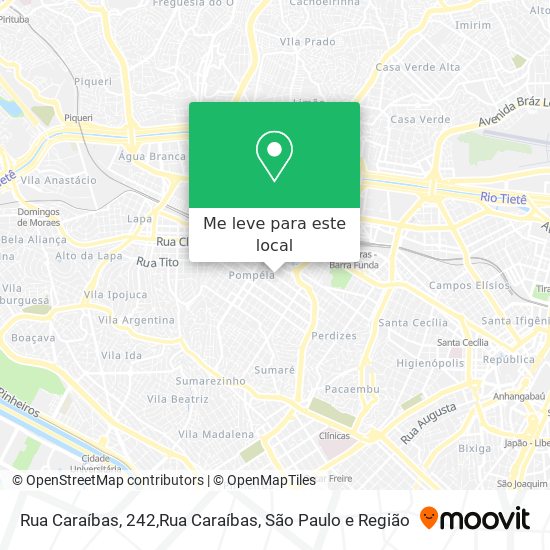 Rua Caraíbas, 242,Rua Caraíbas mapa
