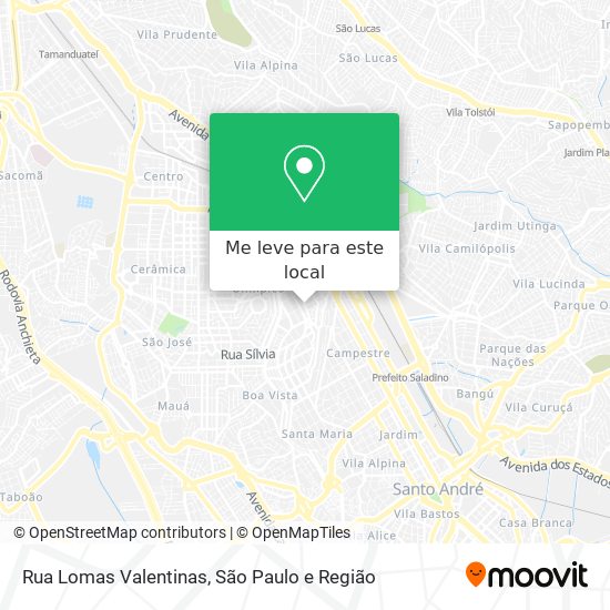 Rua Lomas Valentinas mapa