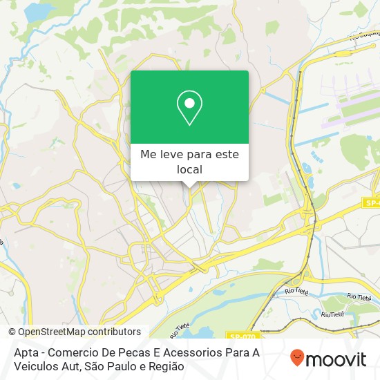 Apta - Comercio De Pecas E Acessorios Para A Veiculos Aut, Avenida Brigadeiro Faria Lima, 231 Bom Clima Guarulhos-SP 07130-000 mapa