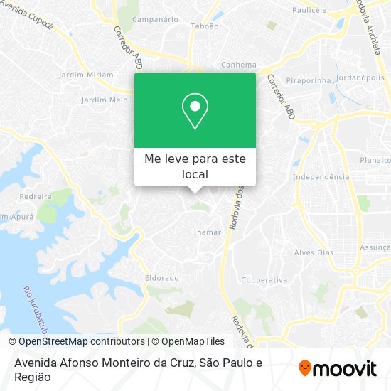 Avenida Afonso Monteiro da Cruz mapa