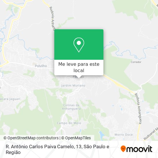 R. Antônio Carlos Paiva Camelo, 13 mapa