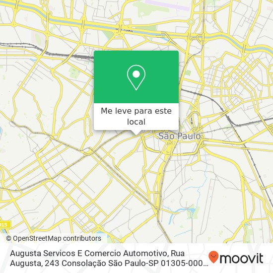 Augusta Servicos E Comercio Automotivo, Rua Augusta, 243 Consolação São Paulo-SP 01305-000 mapa