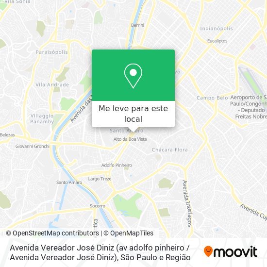 Avenida Vereador José Diniz (av adolfo pinheiro / Avenida Vereador José Diniz) mapa