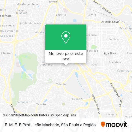 E. M. E. F. Prof. Leão Machado mapa