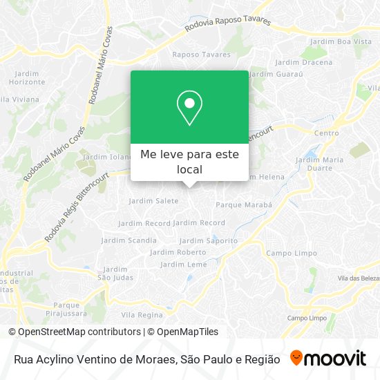 Rua Acylino Ventino de Moraes mapa