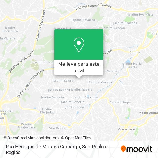 Rua Henrique de Moraes Camargo mapa