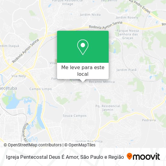Igreja Pentecostal Deus É Amor mapa