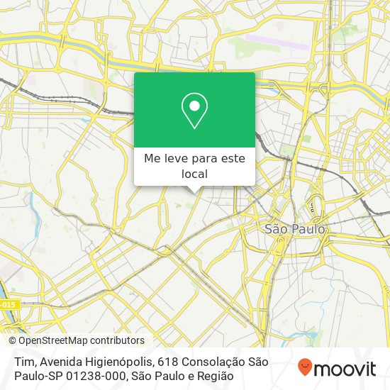 Tim, Avenida Higienópolis, 618 Consolação São Paulo-SP 01238-000 mapa