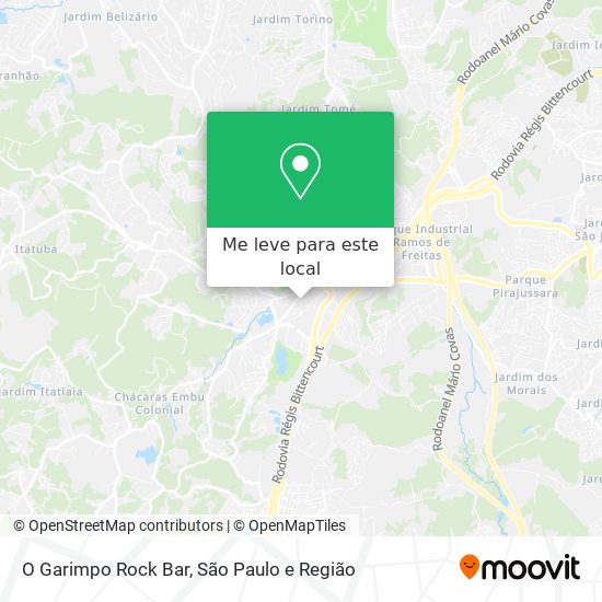 O Garimpo Rock Bar mapa