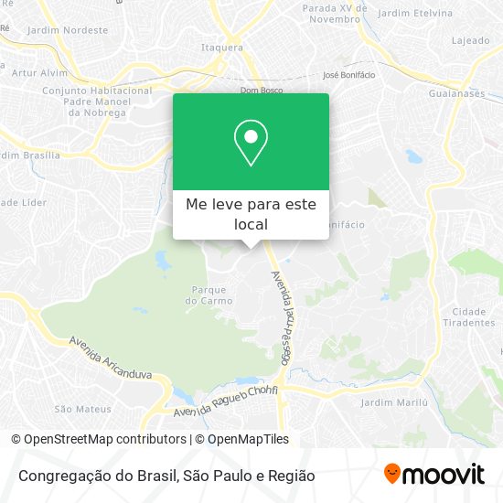 Congregação do Brasil mapa