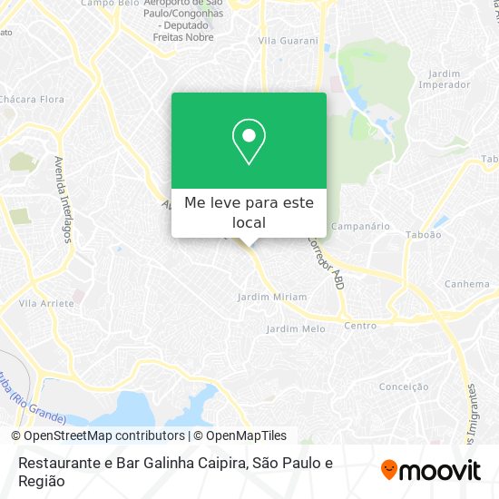 Restaurante e Bar Galinha Caipira mapa