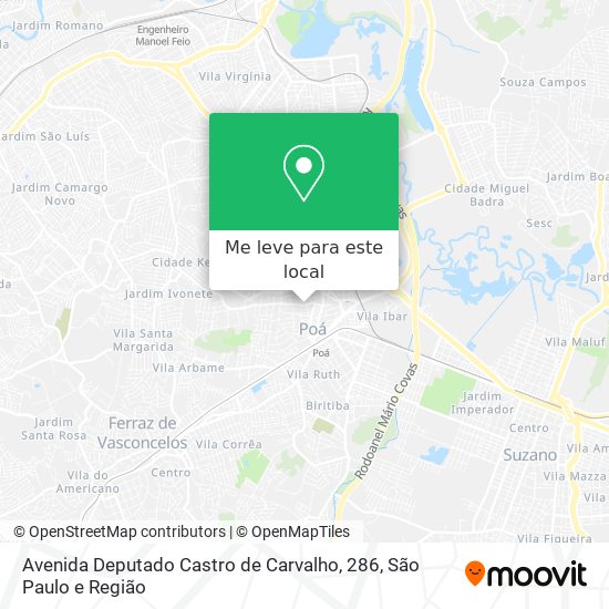 Avenida Deputado Castro de Carvalho, 286 mapa