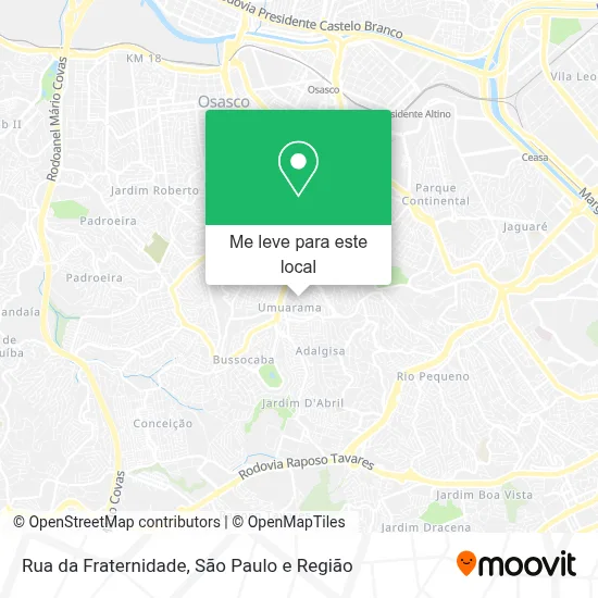 Rua da Fraternidade mapa