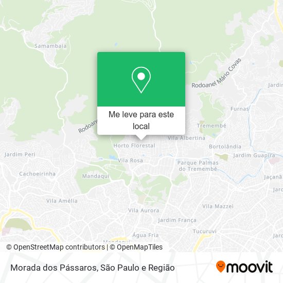 Morada dos Pássaros mapa