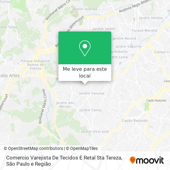 Comercio Varejista De Tecidos E Retal Sta Tereza mapa