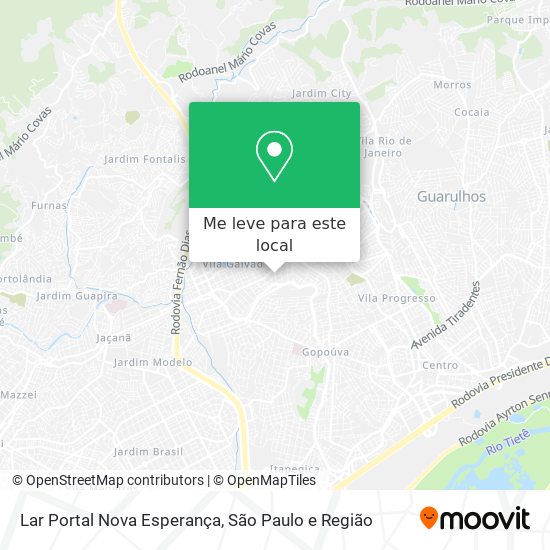 Lar Portal Nova Esperança mapa