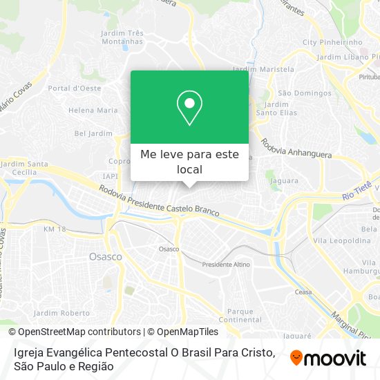 Igreja Evangélica Pentecostal O Brasil Para Cristo mapa