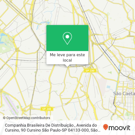 Companhia Brasileira De Distribuição., Avenida do Cursino, 90 Cursino São Paulo-SP 04133-000 mapa