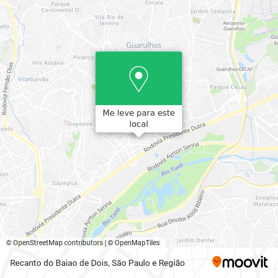 Recanto do Baiao de Dois mapa