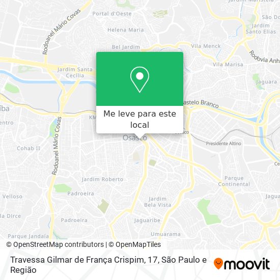 Travessa Gilmar de França Crispim, 17 mapa