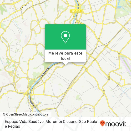 Espaço Vida Saudável Morumbi Ciccone, Rua Domingos Antônio Ciccone, 173 Santo Amaro São Paulo-SP 04710-220 mapa