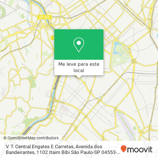 V. T. Central Engates E Carretas, Avenida dos Bandeirantes, 1102 Itaim Bibi São Paulo-SP 04553-001 mapa