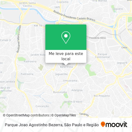 Parque Joao Agostinho Bezerra mapa
