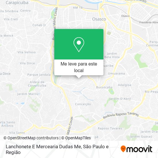 Lanchonete E Mercearia Dudas Me mapa