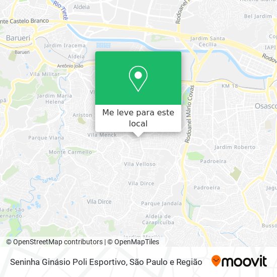 Seninha Ginásio Poli Esportivo mapa