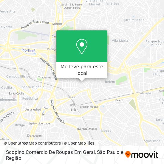 Scopino Comercio De Roupas Em Geral mapa