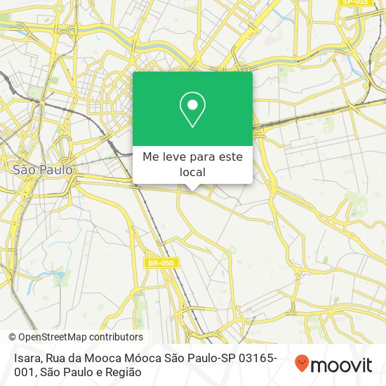 Isara, Rua da Mooca Móoca São Paulo-SP 03165-001 mapa